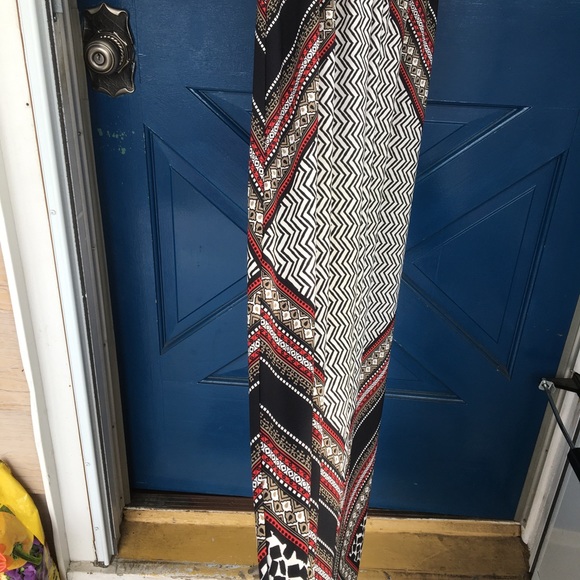 Empire Waist Multi Color Maxi Dress Awesome Designs Excellent Condition Chicos 2 - Picture 9 of 15